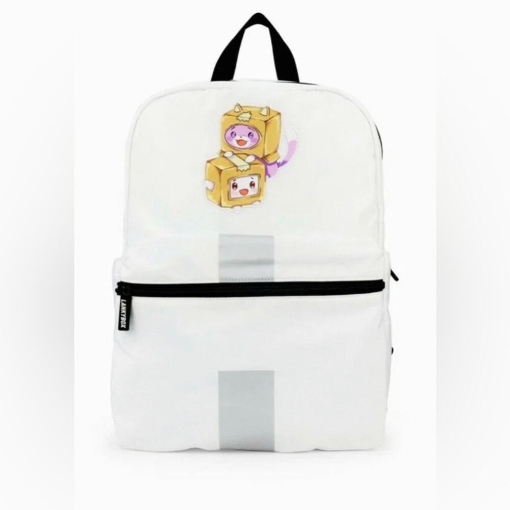 Lanky Box RARE boxy, foxy Merchandise UNISEX White authentic Backpack - Picture 10 of 10